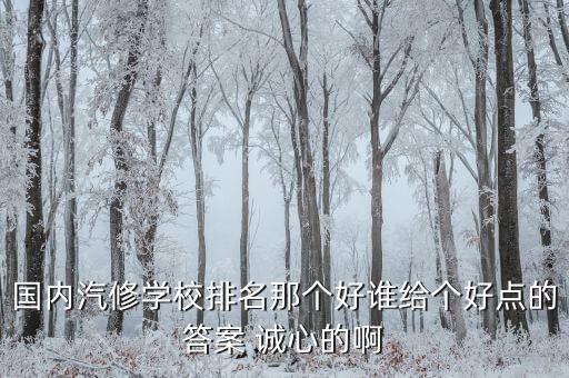 国内汽修学校排名那个好谁给个好点的答案 诚心的啊