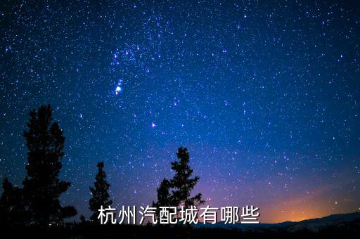 汽配城里面有什么，杭州汽配城有哪些
