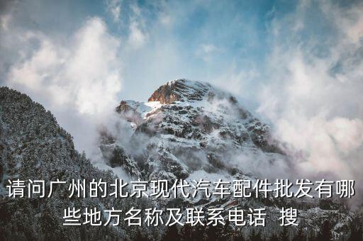 请问广州的北京现代汽车配件批发有哪些地方名称及联系电话  搜