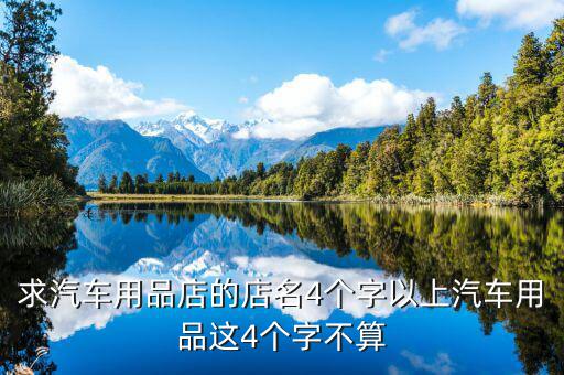 求汽车用品店的店名4个字以上汽车用品这4个字不算