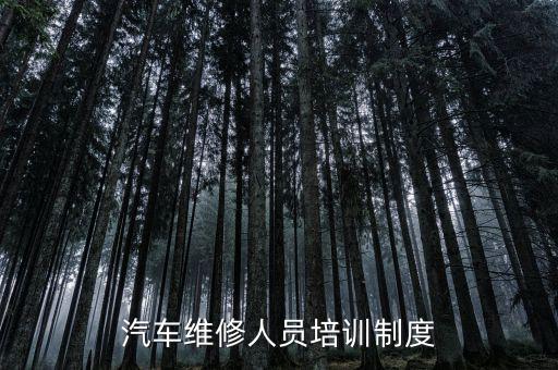 汽车维修人员培训制度