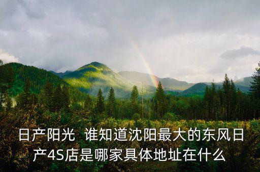 日产阳光  谁知道沈阳最大的东风日产4S店是哪家具体地址在什么