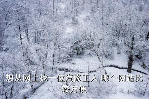 想从网上找一位汽修工人 哪个网站比较方便