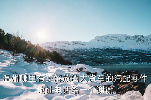 温州哪里有卖解放的大货车的汽配零件地址电话给一个谢谢