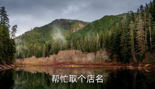 帮忙取个店名