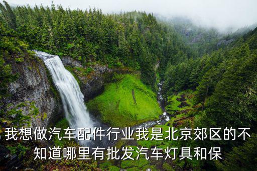 我想做汽车配件行业我是北京郊区的不知道哪里有批发汽车灯具和保