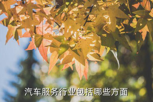 汽车服务行业包括哪些方面