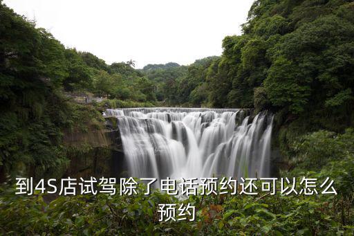 到4S店试驾除了电话预约还可以怎么预约