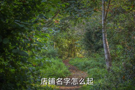 店铺名字怎么起