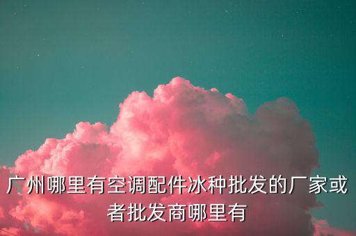 广州哪里有空调配件冰种批发的厂家或者批发商哪里有