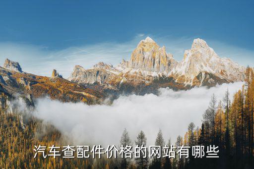 汽车查配件价格的网站有哪些