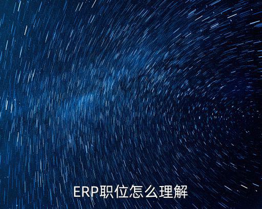 ERP职位怎么理解