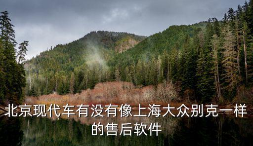 北京现代车有没有像上海大众别克一样的售后软件