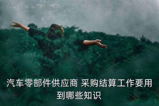 汽车零部件供应商 采购结算工作要用到哪些知识