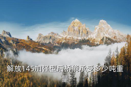 解放145加强型后桥能承受多少吨重量