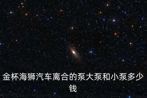 金杯海狮汽车离合的泵大泵和小泵多少钱