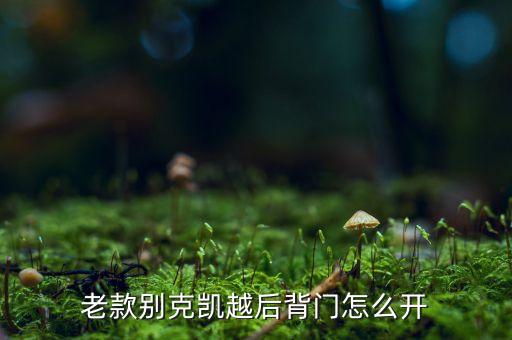 老款别克凯越后背门怎么开