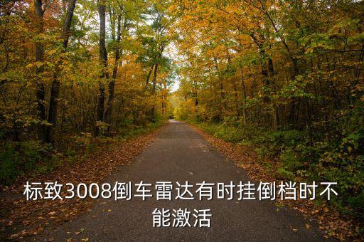 标致3008倒车雷达有时挂倒档时不能激活