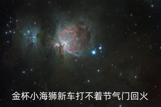 金杯小海狮新车打不着节气门回火