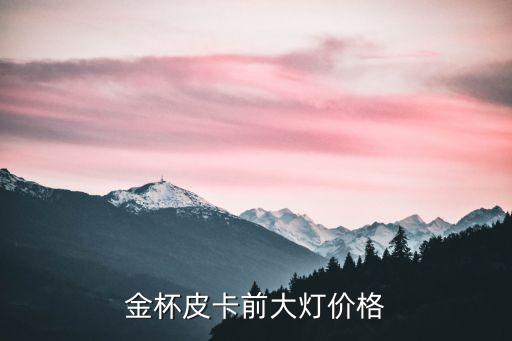 金杯皮卡前大灯价格