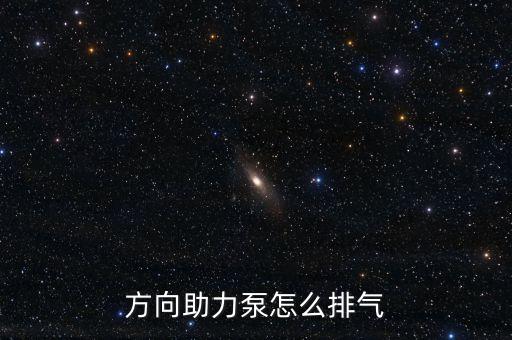 方向助力泵怎么排气