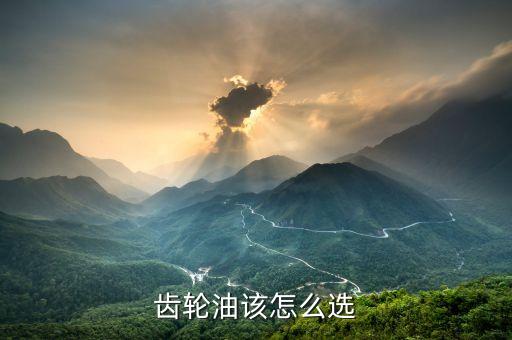 齿轮油该怎么选