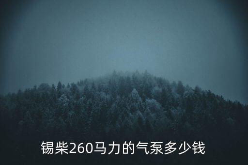 锡柴260多少千瓦，锡柴260马力的气泵多少钱