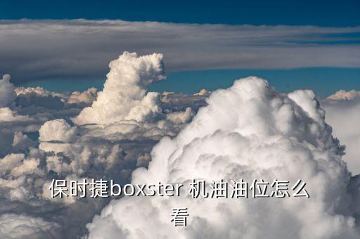 保时捷boxster 机油油位怎么看