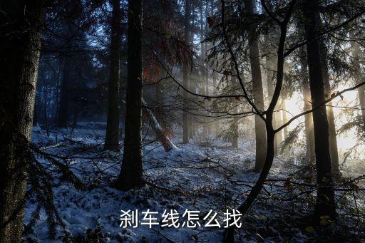 刹车线怎么找