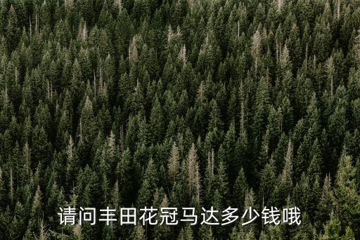 丰田皇冠马达多少钱，请问丰田花冠马达多少钱哦