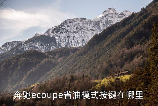 奔驰ecoupe省油模式按键在哪里