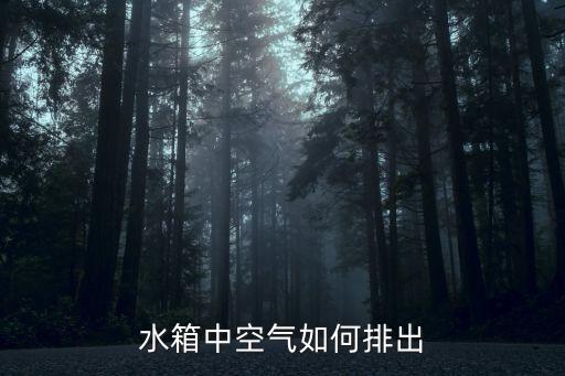 水箱中空气如何排出