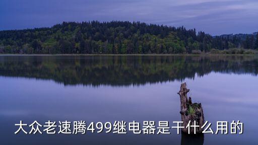 大众老速腾499继电器是干什么用的