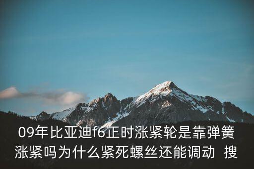 09年比亚迪f6正时涨紧轮是靠弹簧涨紧吗为什么紧死螺丝还能调动  搜