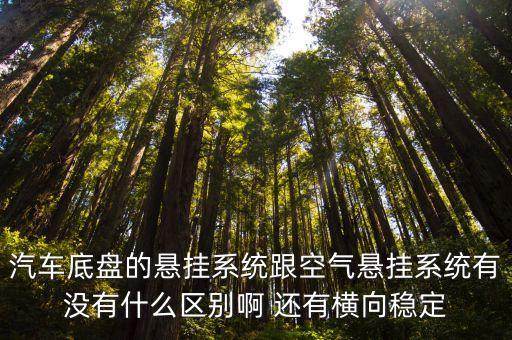 汽车底盘的悬挂系统跟空气悬挂系统有没有什么区别啊 还有横向稳定