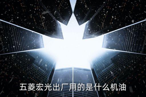 五菱宏光出厂用的是什么机油