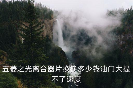 五菱之光离合器片换换多少钱油门大提不了速度