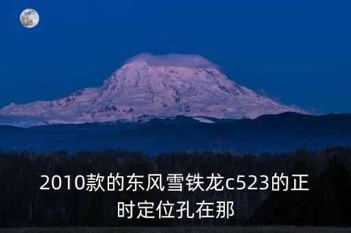 2010款的东风雪铁龙c523的正时定位孔在那
