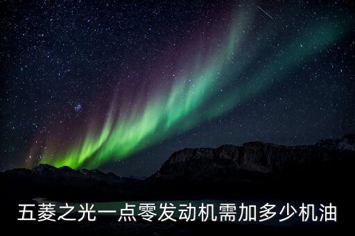 五菱之光一点零发动机需加多少机油