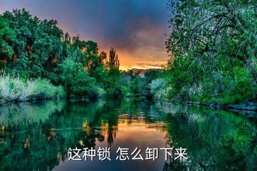 这种锁 怎么卸下来