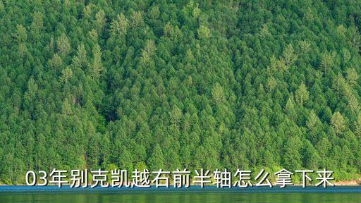 03年别克凯越右前半轴怎么拿下来