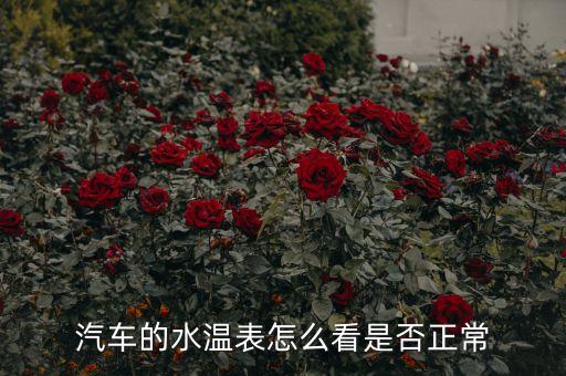 汽车的水温表怎么看是否正常