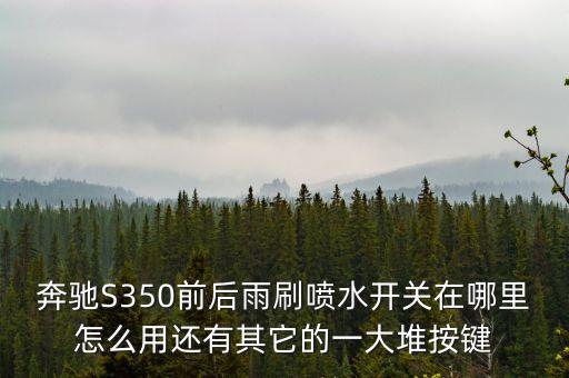 奔驰S350前后雨刷喷水开关在哪里怎么用还有其它的一大堆按键