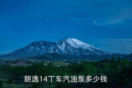 朗逸刹车泵多少钱，朗逸14丅车汽油泵多少钱