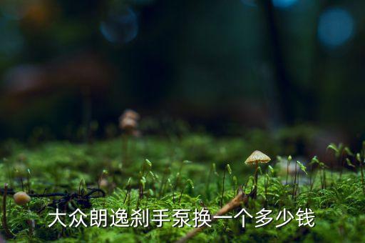 大众朗逸刹手泵换一个多少钱