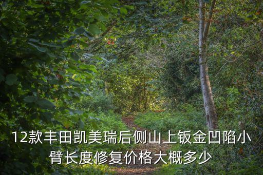 12款丰田凯美瑞后侧山上钣金凹陷小臂长度修复价格大概多少
