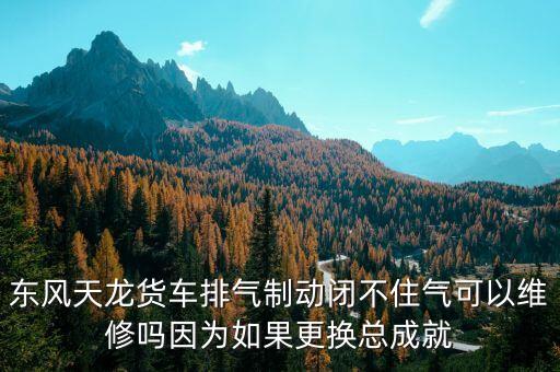 东风天龙气管怎么拆，东风天龙货车排气制动闭不住气可以维修吗因为如果更换总成就