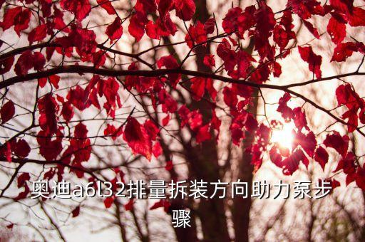奥迪a6l32排量拆装方向助力泵步骤