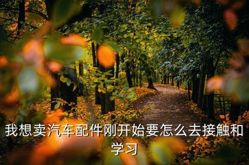 我想卖汽车配件刚开始要怎么去接触和学习