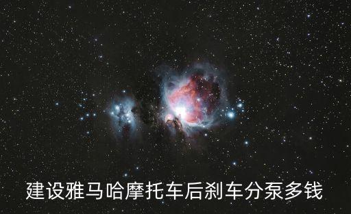建设雅马哈摩托车后刹车分泵多钱